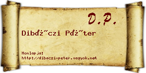 Dibáczi Péter névjegykártya